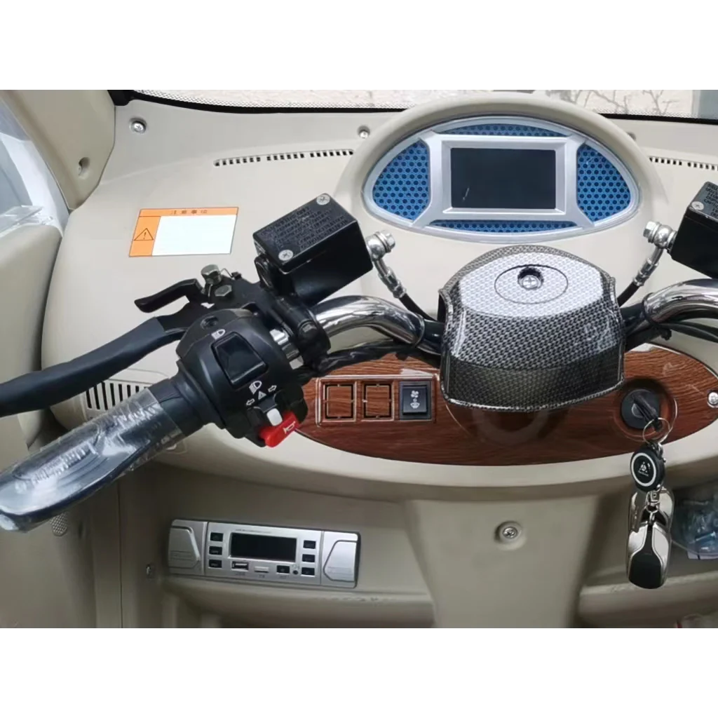 GIO All-Season Enclosed Mobility Scooter - Black & Red - With Winter Heater & Summer Fan - Image 12