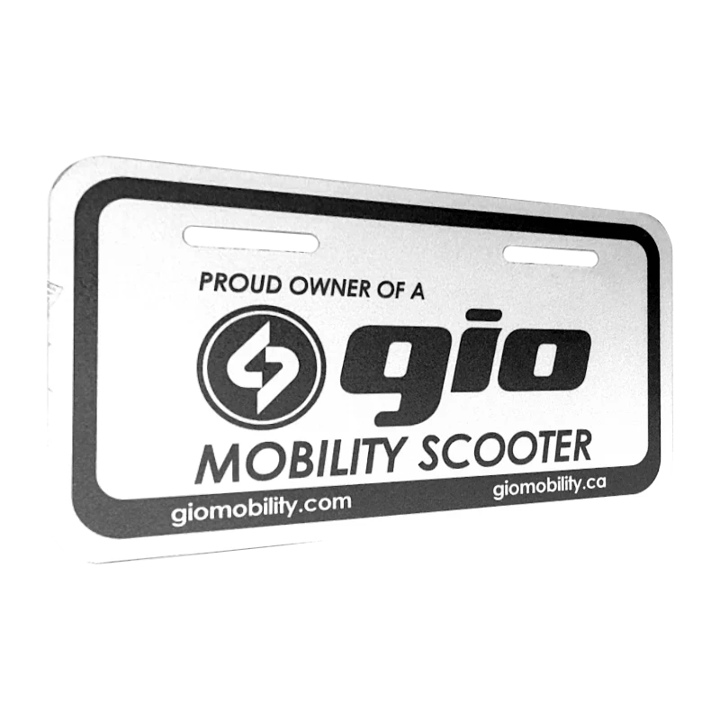 GIO Mobility Scooter Vanity Plate - Image 3