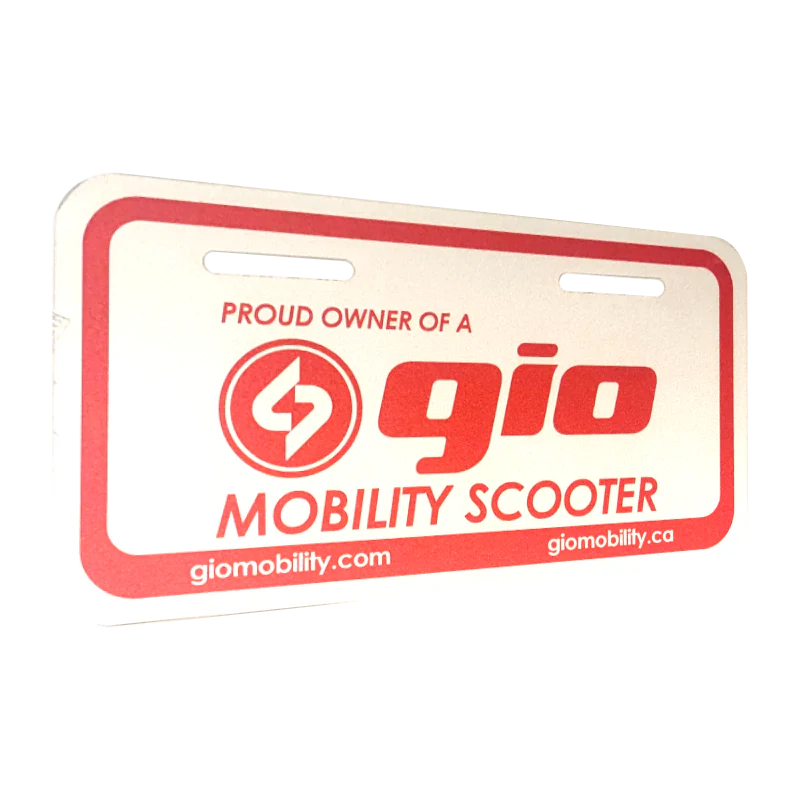 GIO Mobility Scooter Vanity Plate - Image 4