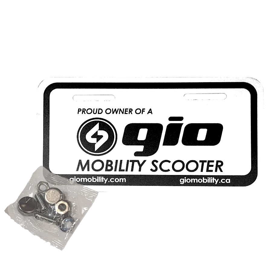 GIO Mobility Scooter Vanity Plate - Image 6
