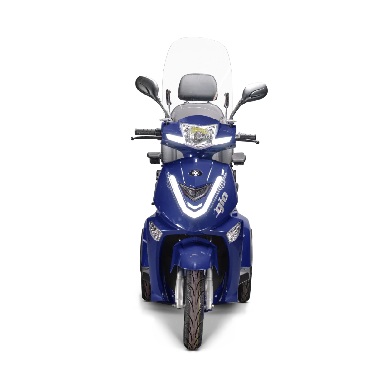GIO Titan Premium Heavy Duty Mobility Scooter for Outdoors With Twist Grip Throttle - Blue - Image 5