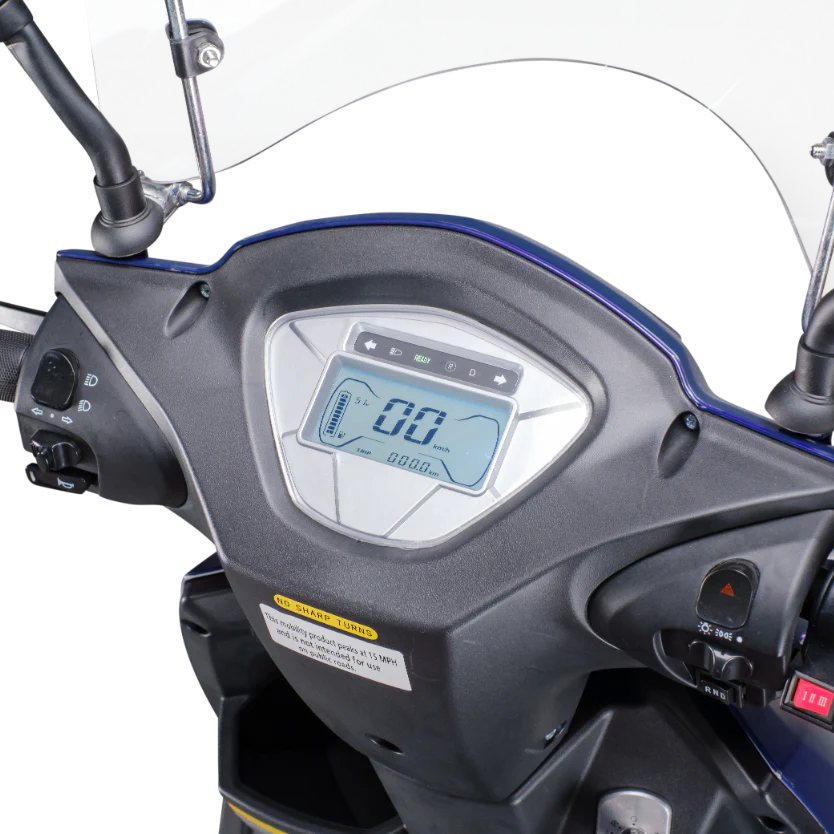 GIO Titan Premium Heavy Duty Mobility Scooter for Outdoors With Twist Grip Throttle - Blue - Image 10