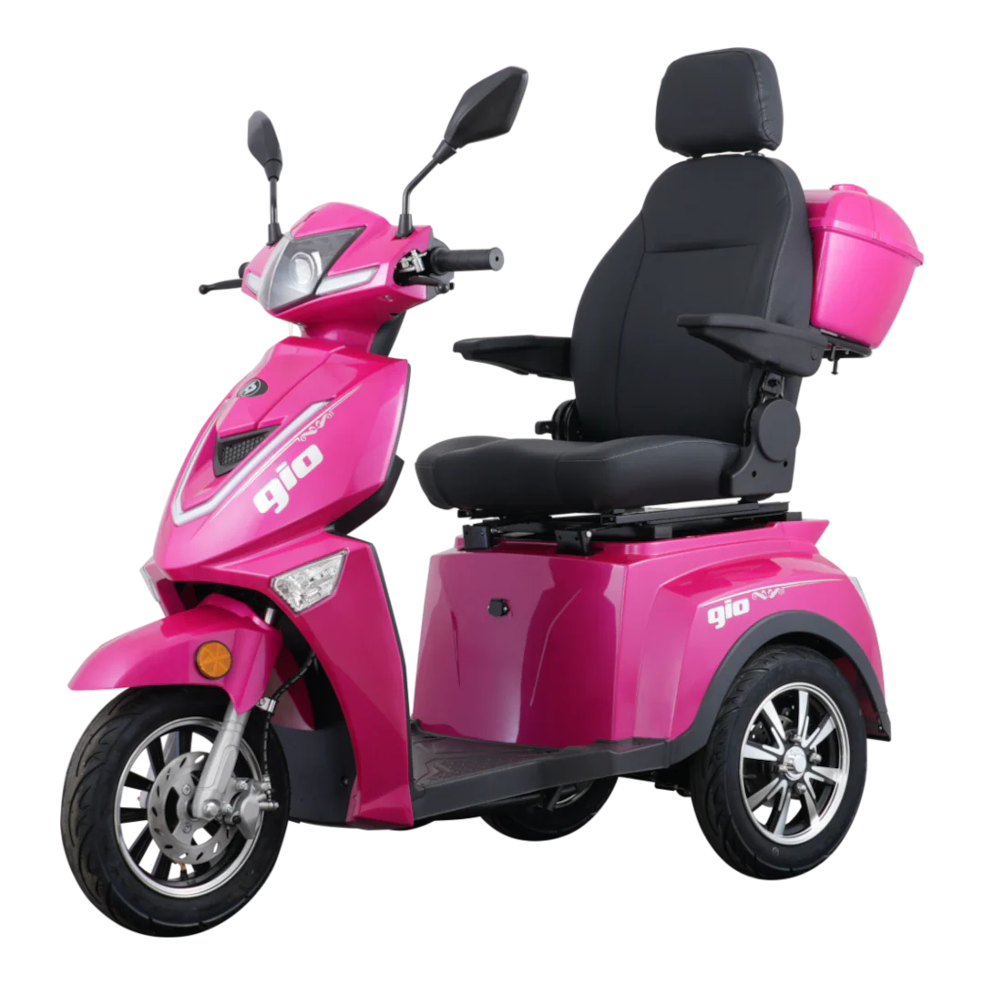 GIO Titan Premium Heavy Duty Mobility Scooter for Outdoors With Twist Grip Throttle - LIMITED EDITION PINK - Image 3