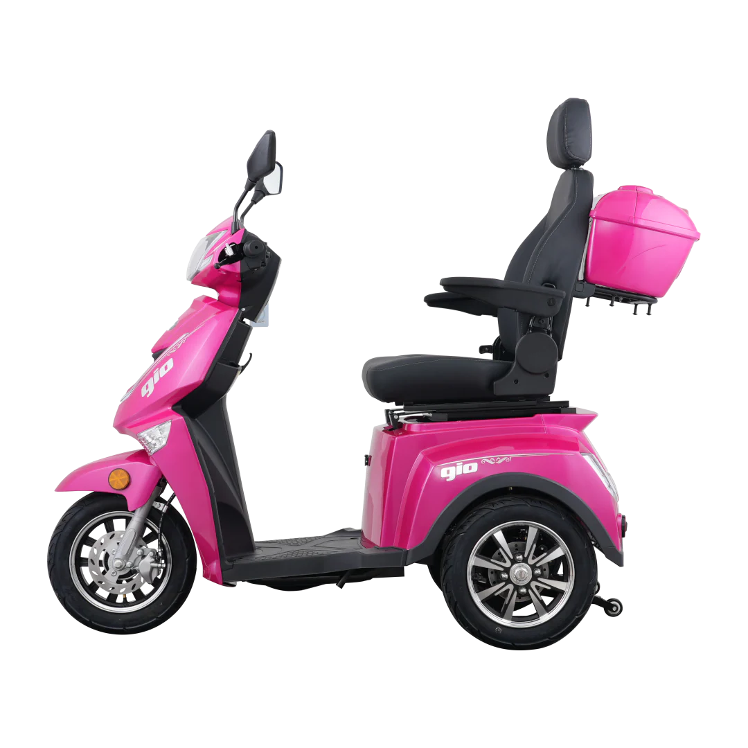 GIO Titan Premium Heavy Duty Mobility Scooter for Outdoors With Twist Grip Throttle - LIMITED EDITION PINK - Image 4