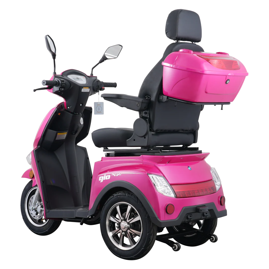 GIO Titan Premium Heavy Duty Mobility Scooter for Outdoors With Twist Grip Throttle - LIMITED EDITION PINK - Image 5