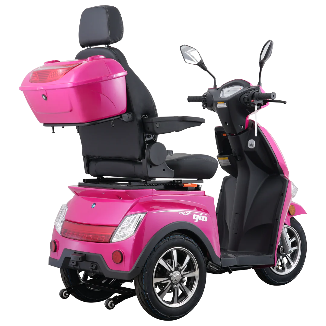GIO Titan Premium Heavy Duty Mobility Scooter for Outdoors With Twist Grip Throttle - LIMITED EDITION PINK - Image 7