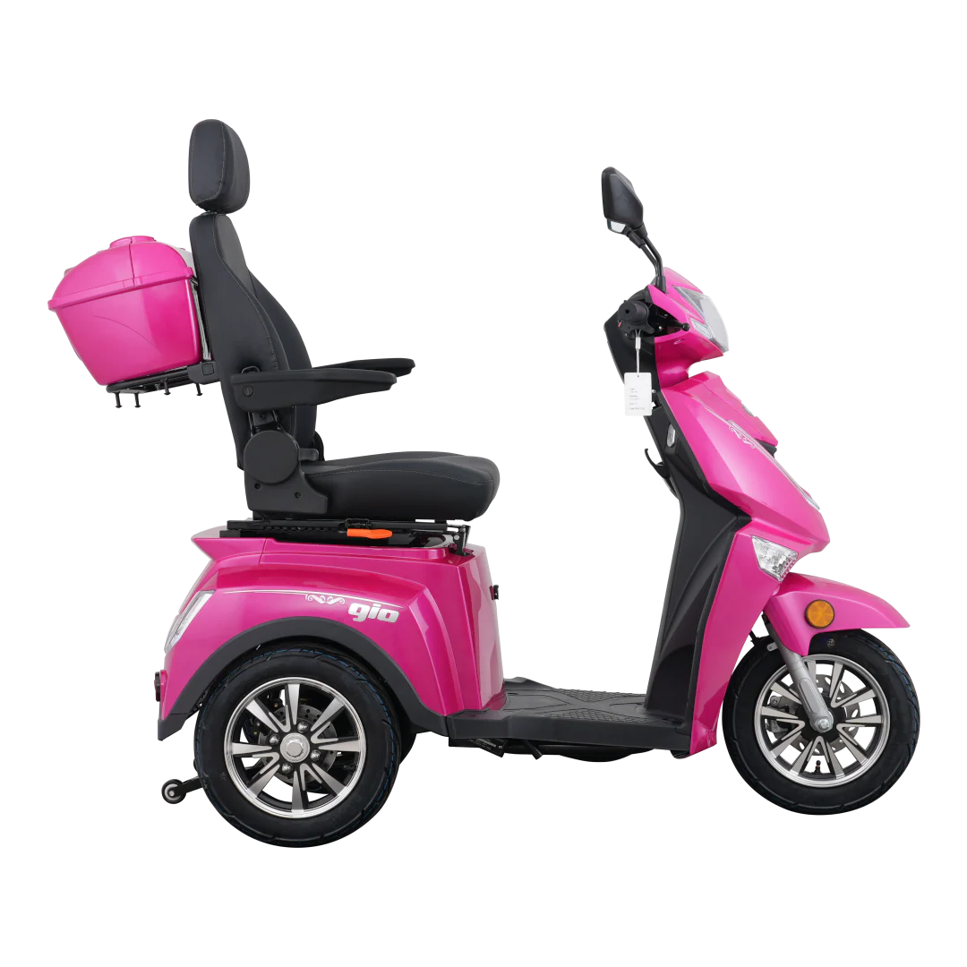 GIO Titan Premium Heavy Duty Mobility Scooter for Outdoors With Twist Grip Throttle - LIMITED EDITION PINK - Image 8