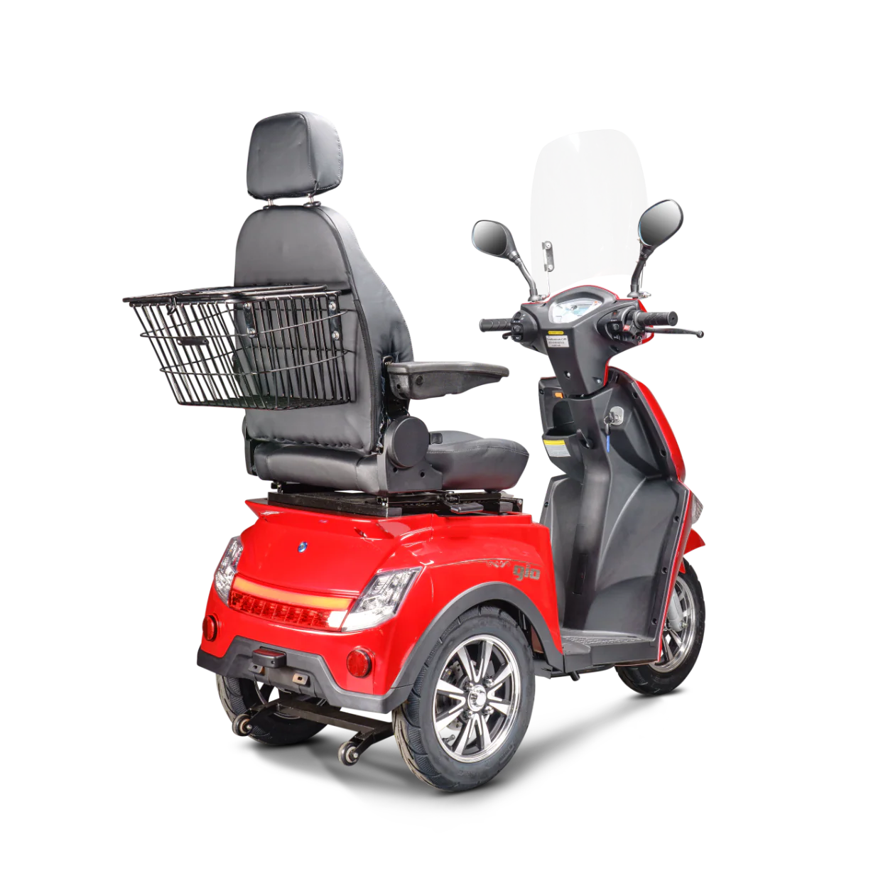 GIO Titan Premium Heavy Duty Mobility Scooter for Outdoors With Twist Grip Throttle - Red - Image 3