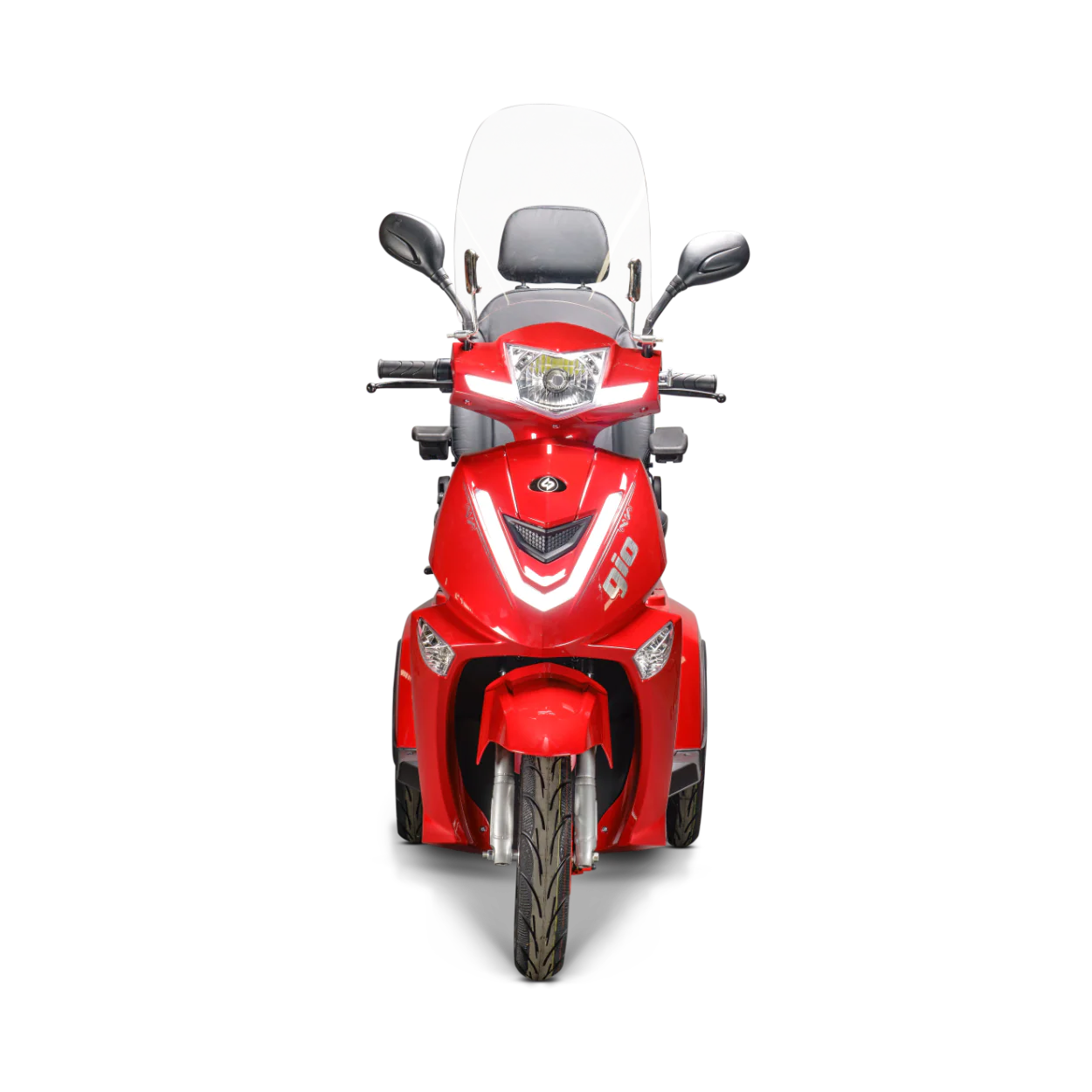 GIO Titan Premium Heavy Duty Mobility Scooter for Outdoors With Twist Grip Throttle - Red - Image 5