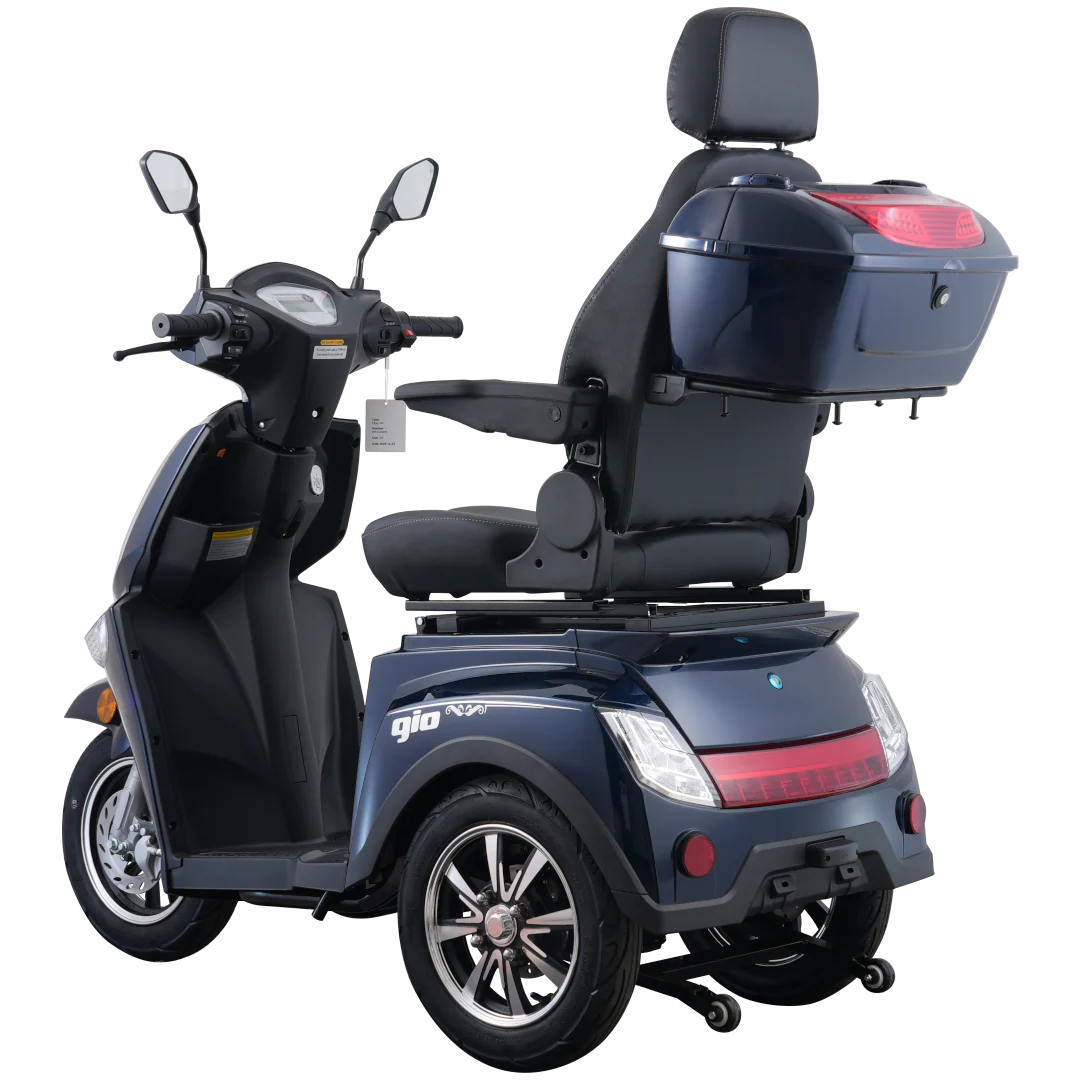 GIO Titan Premium Heavy Duty Mobility Scooter for Outdoors With Twist Grip Throttle - Blue - Image 5
