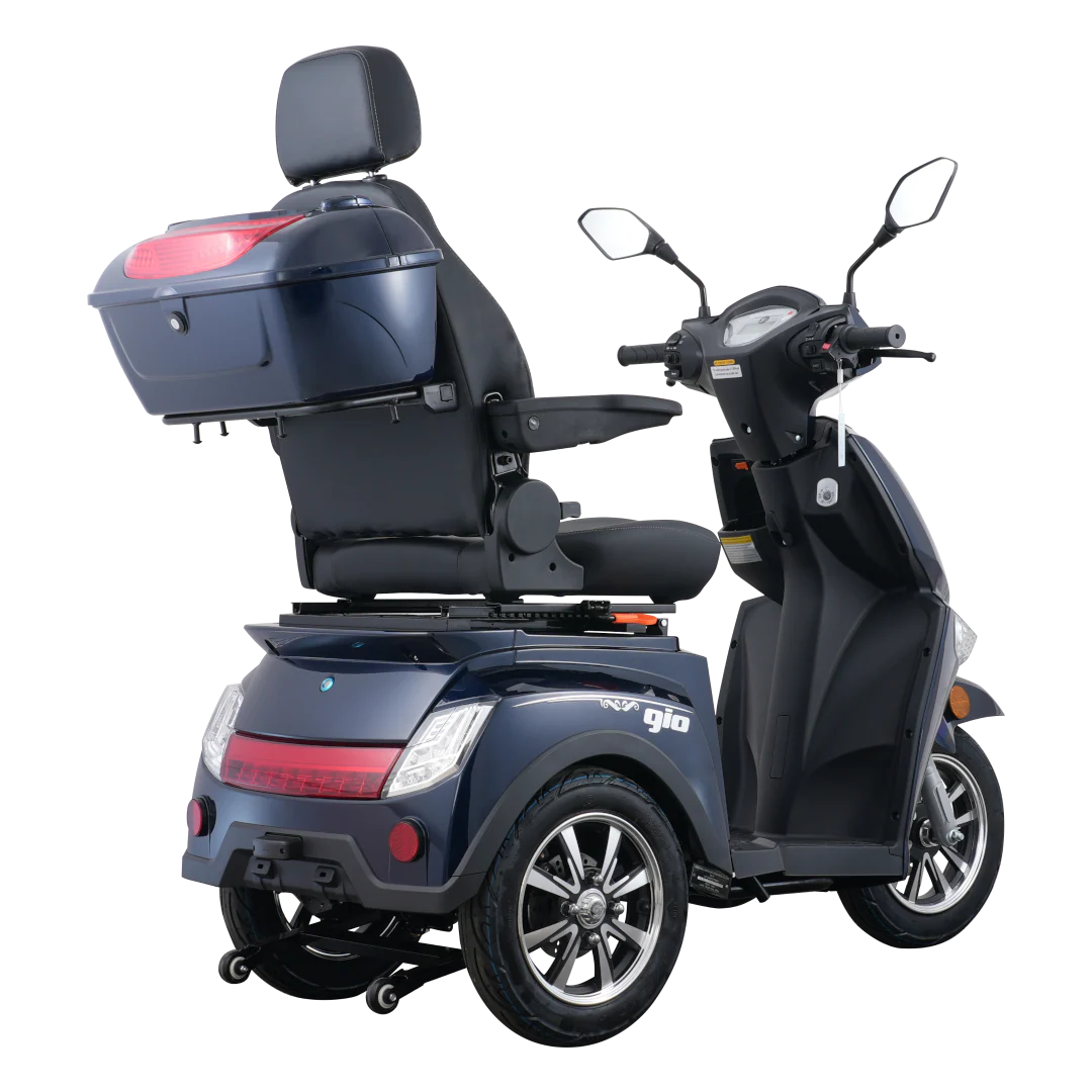 GIO Titan Premium Heavy Duty Mobility Scooter for Outdoors With Twist Grip Throttle - Blue - Image 7
