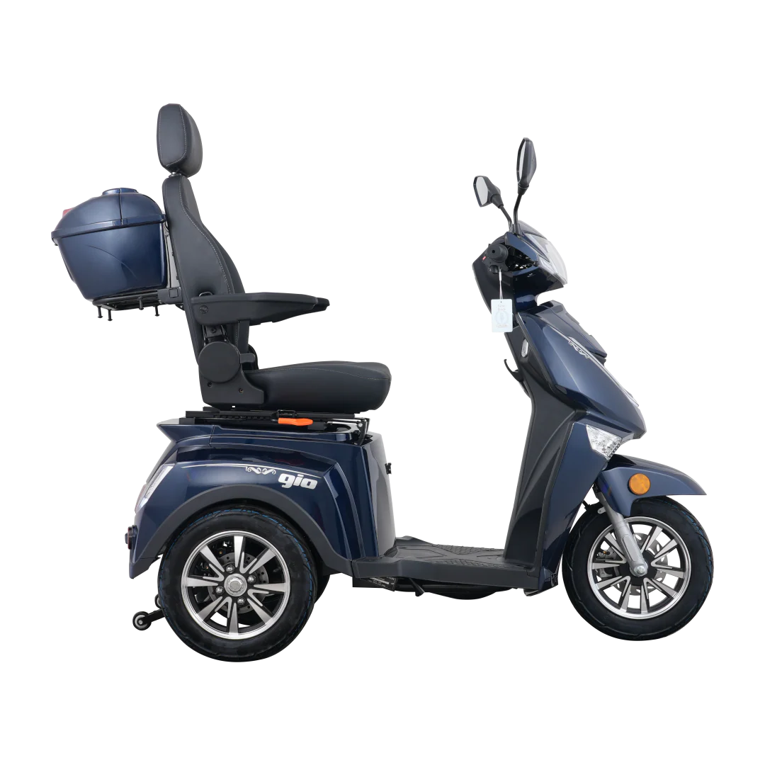 GIO Titan Premium Heavy Duty Mobility Scooter for Outdoors With Twist Grip Throttle - Blue - Image 8