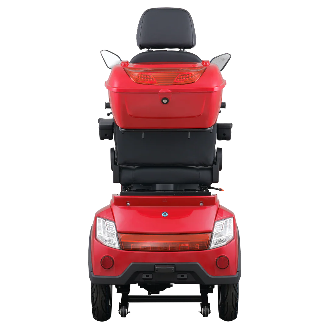 GIO Titan Premium Heavy Duty Mobility Scooter for Outdoors With Twist Grip Throttle - Red - Image 6